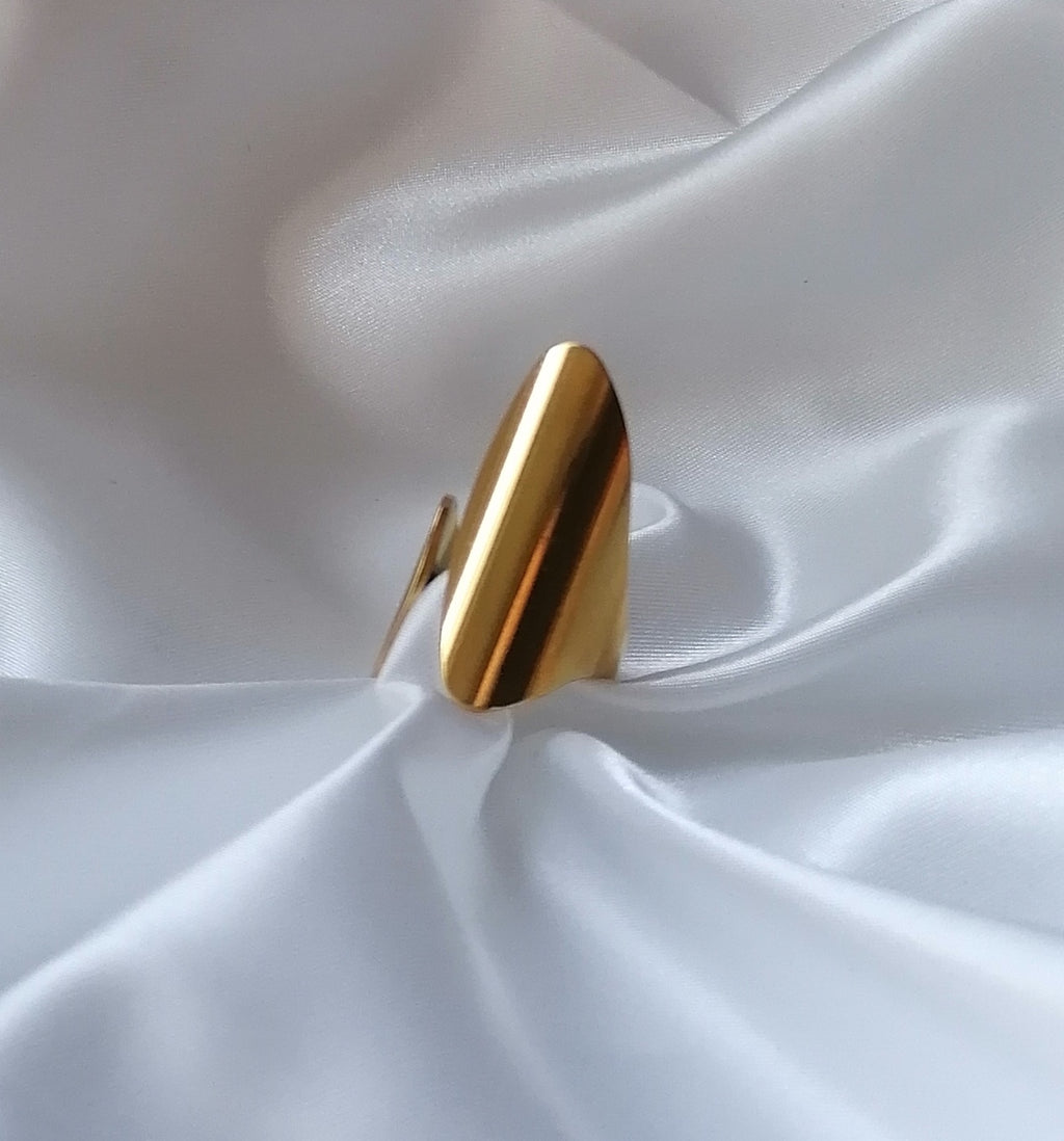 Emyra Bague Ajustable Dorée ou Argentée - Acier Inoxydable Femme