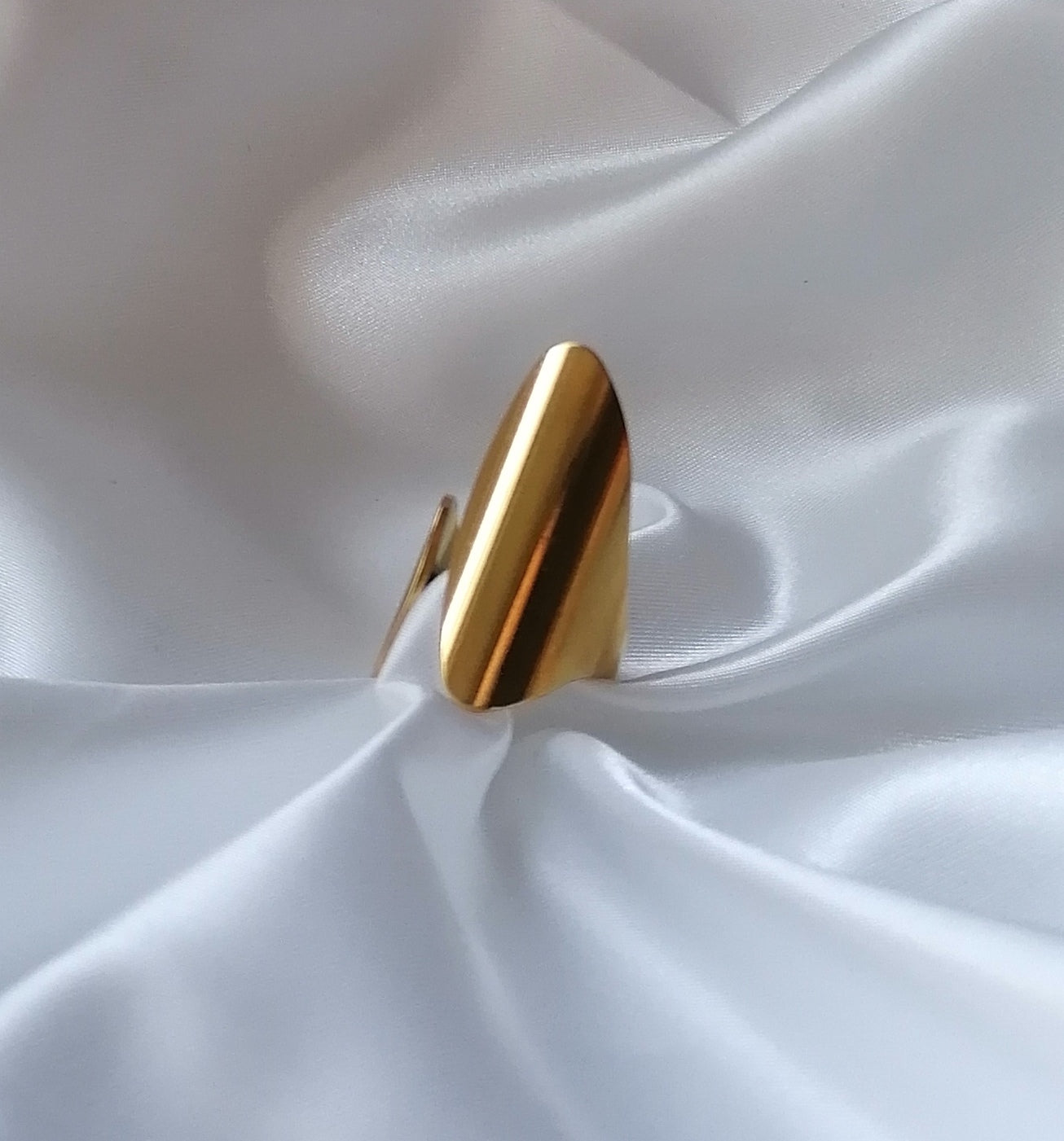 Emyra Bague Ajustable Dorée ou Argentée - Acier Inoxydable Femme