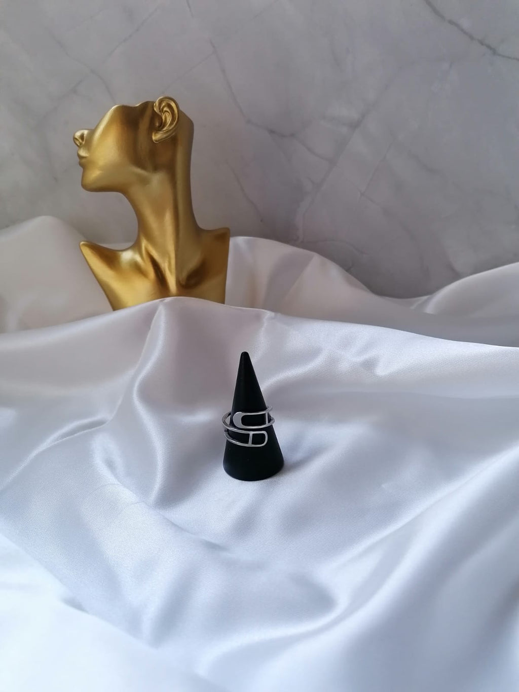 Nina Bague Ajustable Dorée ou Argentée - Acier Inoxydable Femme