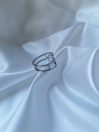 Nina Bague Ajustable Dorée ou Argentée - Acier Inoxydable Femme
