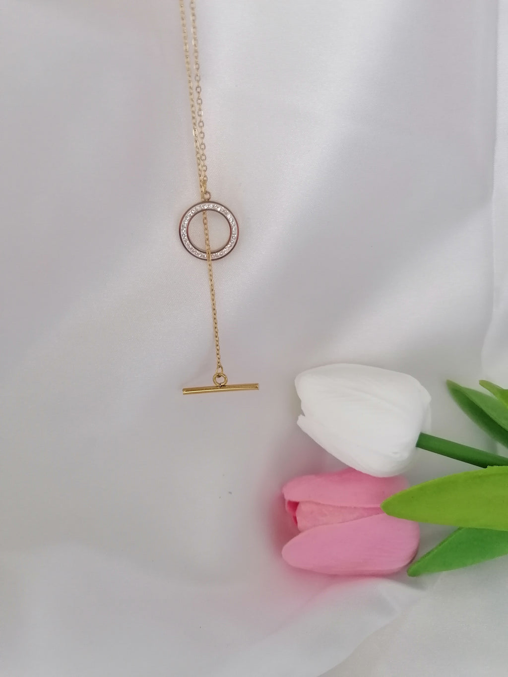 Pendora Collier Ajustable Doré ou Argenté - Acier Inoxydable Femme