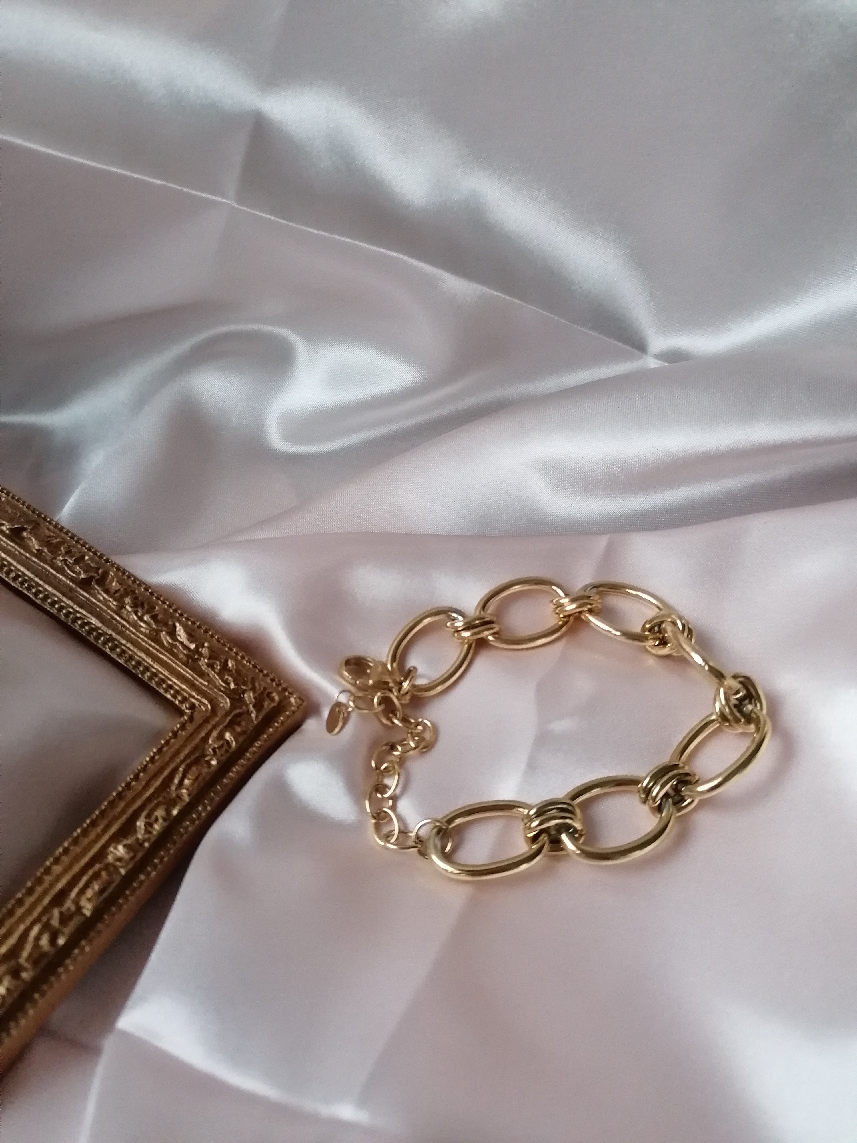 Cléo Bracelet Ajustable Doré en Acier Inoxydable - Bijou Femme Élégant