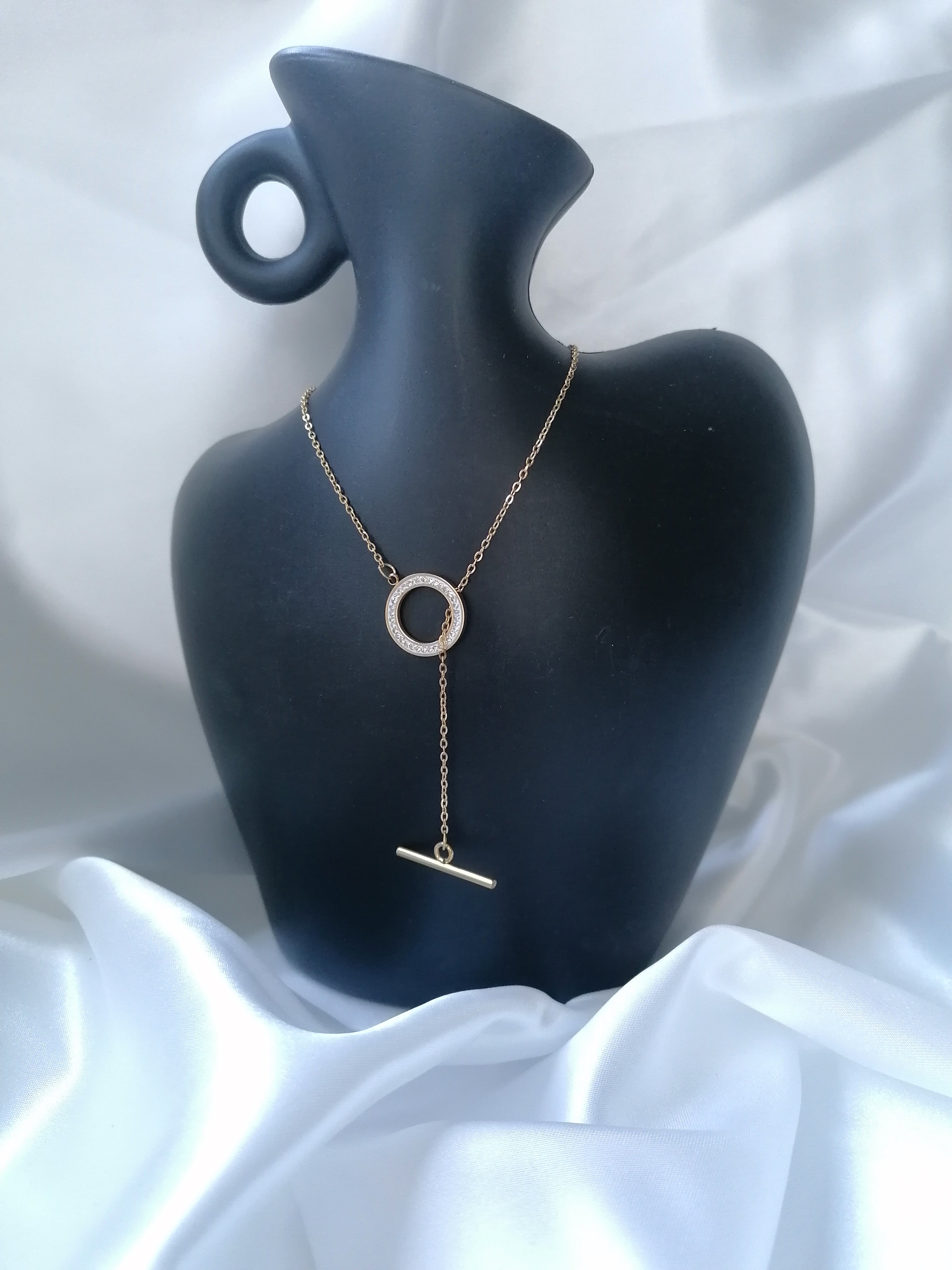 Pendora Collier Ajustable Doré ou Argenté - Acier Inoxydable Femme