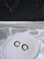 Gaia Boucles d'Oreilles Dorées en Acier Inoxydable - Bijou Femme Élégant